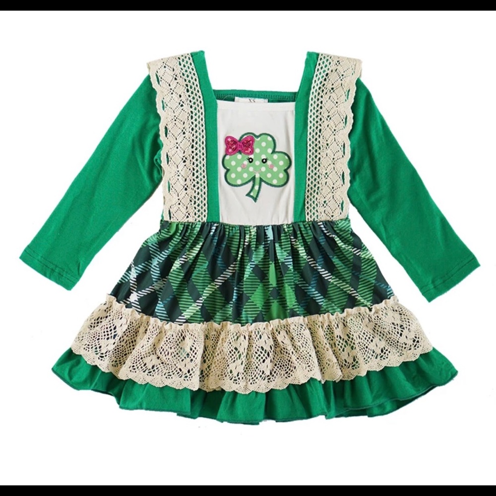St. Patrick’s day boutique appliqué dress